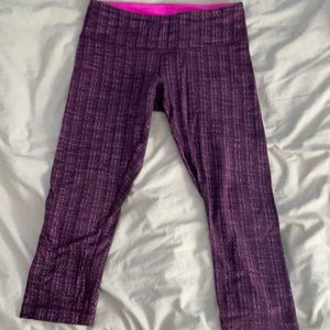 Lululemon Wunder Under Crop - Pink Pattern